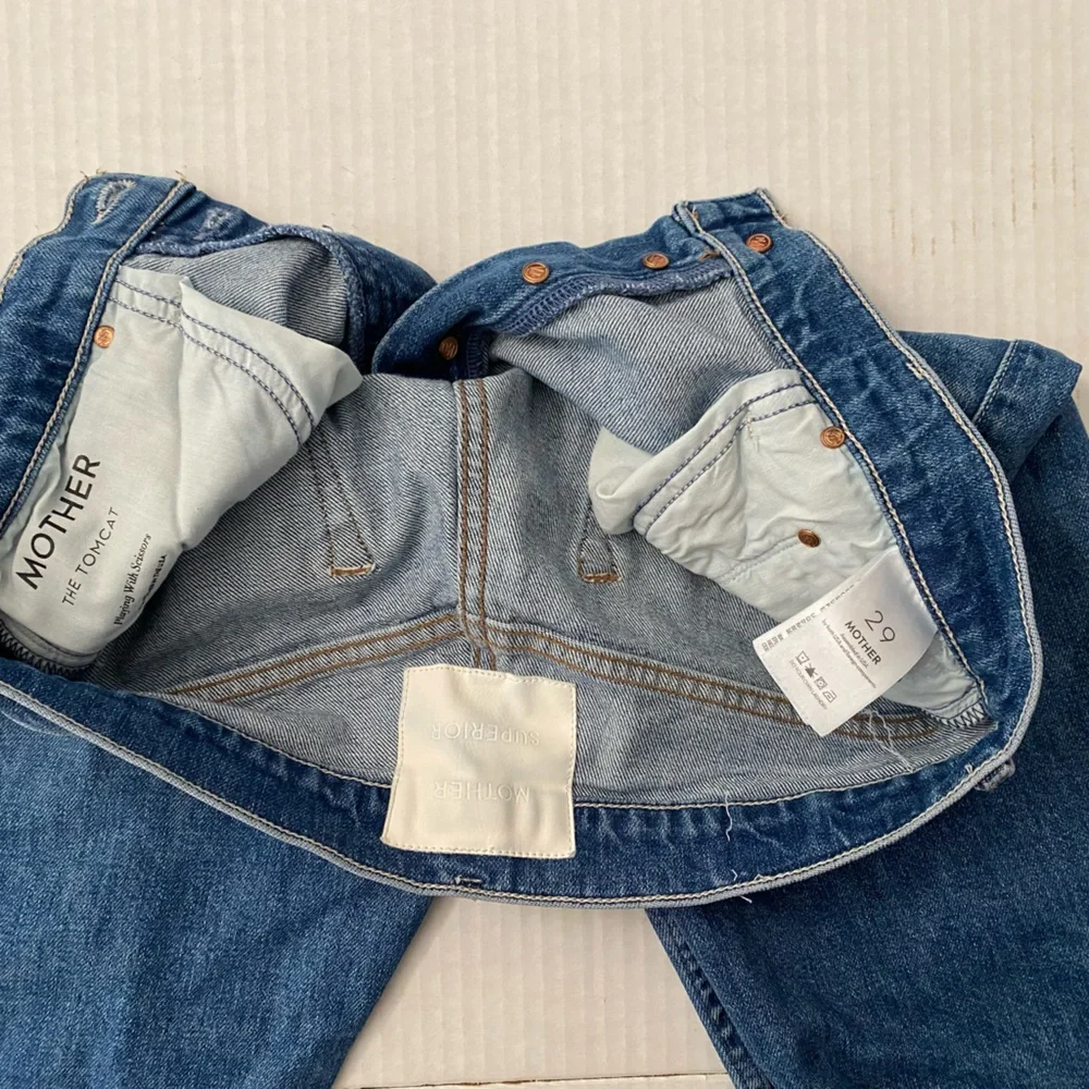 MOTHER SUPERIOR Tomcat Jeans Playing With Scissors Cropped Straight Leg 29 - Picture 8 of 16